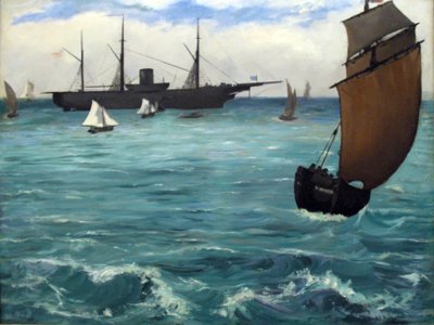 The Kearsarge at Boulogne by Édouard Manet